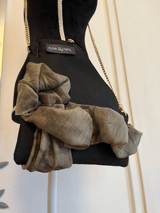 Sac à main "Elna QUINFIL" plat semi-rigide modèle trapèze