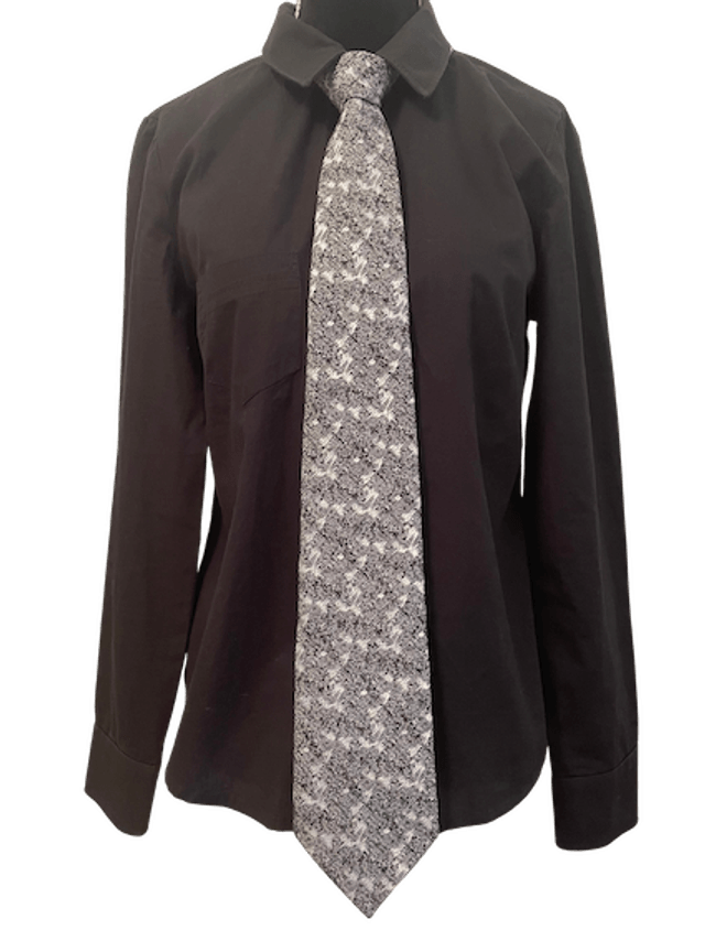 Cravate homme grise à motif Jacquard 145 cm