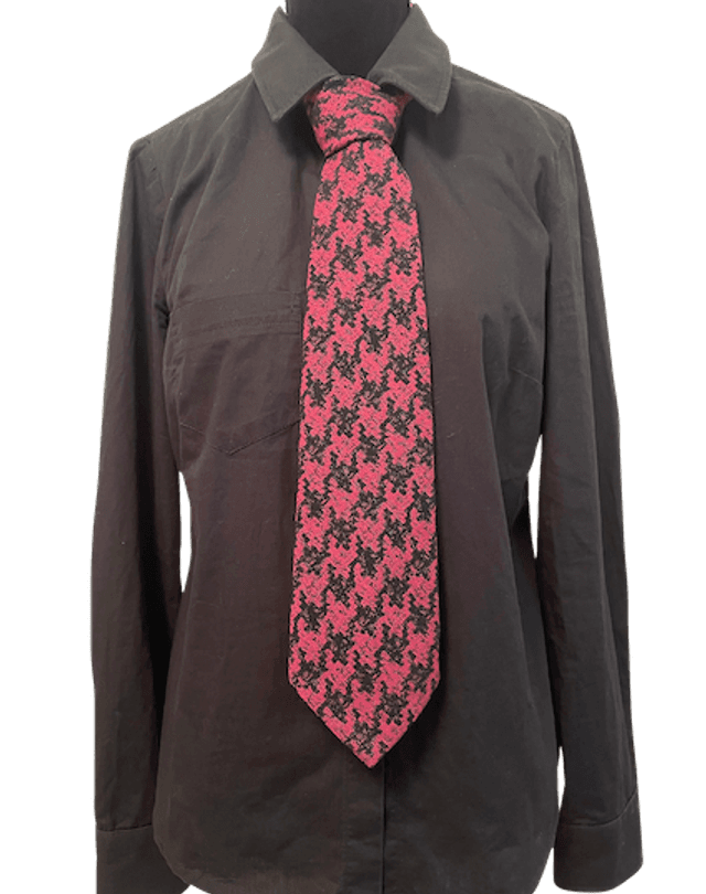Cravate motif Jacquard rouge et noir