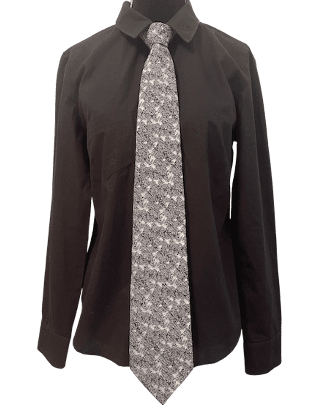Cravate homme grise à motif Jacquard 145 cm